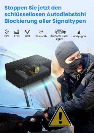 Автомобільний ключ Faraday Box & Bags (2 шт. ), захист мобільного телефону Keyless Go, блокувальник сигналу для кредитної картки та автомобіля (вуглецеве волокно)