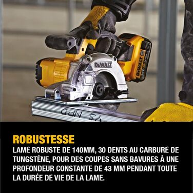 Акумуляторна дискова пила по металу DeWalt, DCS373N-XJ