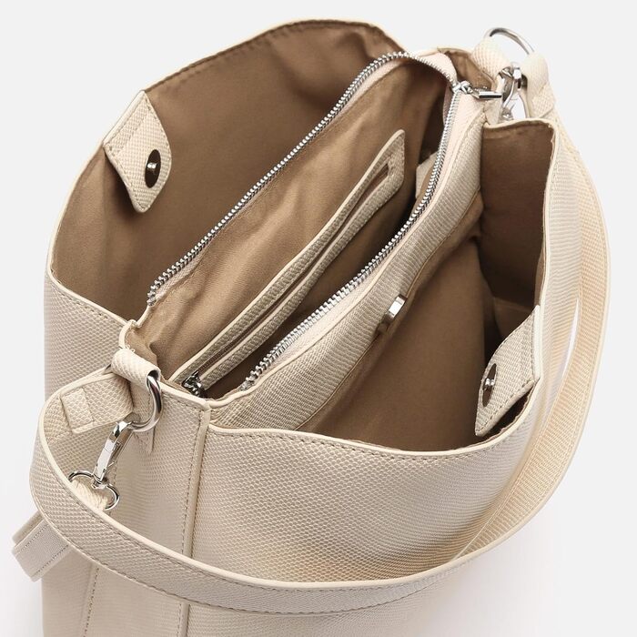 Сумка MISAKO Hobo з регульованою ручкою - Жіночий клатч вечірній - Елегантні сумки для вечірок та заходів Conti Beige 27 X 29 X 12