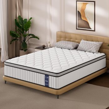 Матрац BedStory 90x200 см, пружинний матрац Pocket Spring, висота 31 см, ортопедичний матрац з комфортною піною, рівні жорсткості H3 та H4, пружинний матрац для дорослих, сертифікований ko-Tex та CertiPUR, 90x200 см, 31 см