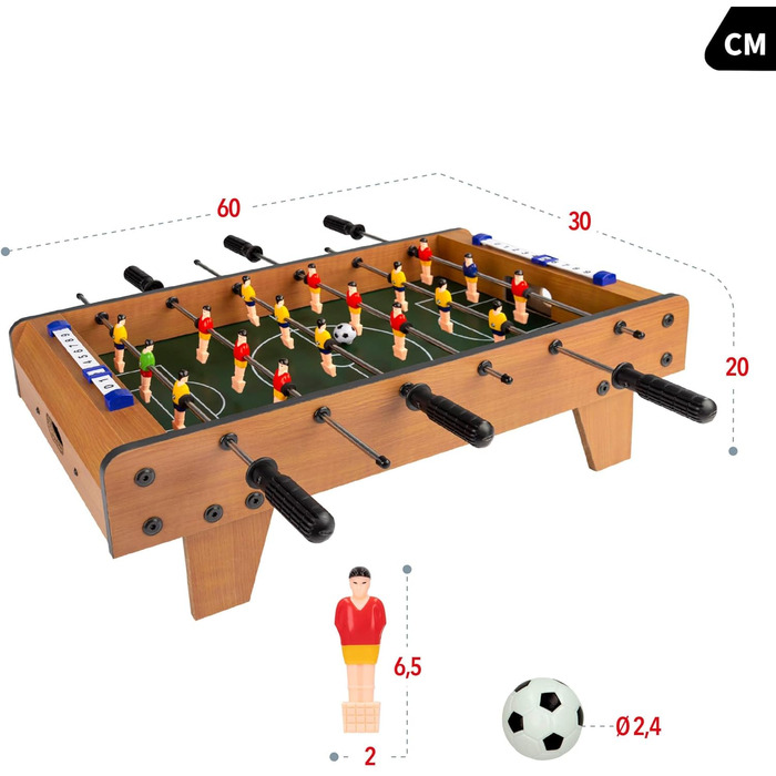 Стіл для настільного футболу дерев’яний Color Baby CBGames 43310 (60×30×20 см, від 6 років)