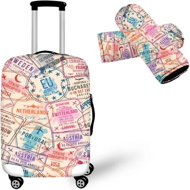 Захисні чохли для валіз з ручкою для перенесення та кишенями для документів (паспорт, штампи), розмір 85 см, 3