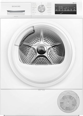 Сушильна машина Siemens easyClean iQ500 Single до 8 кг з тепловим насосом енергоспоживання 176 кВтгод/рік, біла