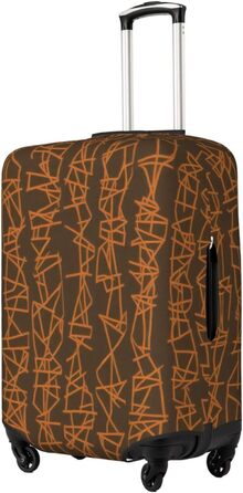 Чохол для валізи з квітковим принтом, міцний, підходить для валіз розміром 45,7 - 81,3 см, розмір M, чорний, середній