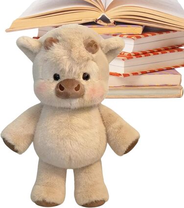 М’яка іграшка корівка Generisch 45 см бежева