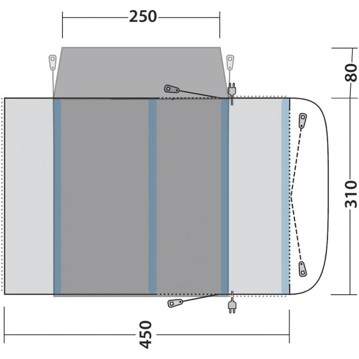 Намет Outwell x сірий, один розмір