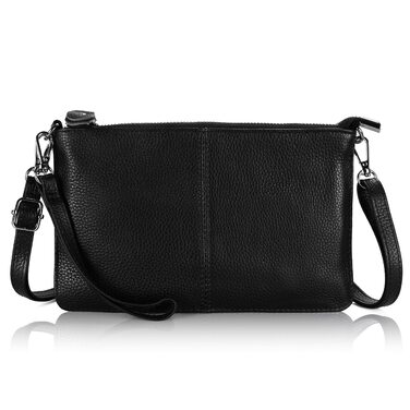 Жіноча сумка-клатч befen з натуральної шкіри, маленький кроссбоді, з RFID-блокуванням, блискавкою, плечовим ремінцем та ремінцем на зап&39ястя, чорного кольору