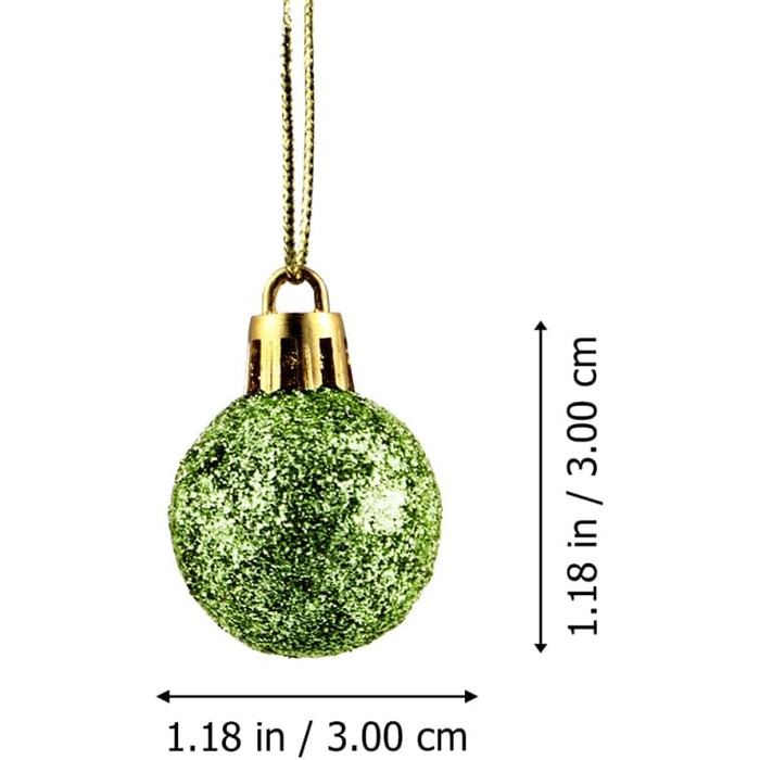 Ялинкові кулі 48 шт зелені Homoyoyo