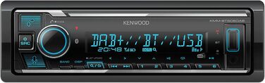 Автомагнітола Kenwood KMM-BT506DAB з системою гучного зв'язку DAB і Bluetooth (в комплекті з Storeo Alexa, USB, AUX-In, звуковим процесором, 4 x 50 Вт, var. Освітлення, антена DAB)