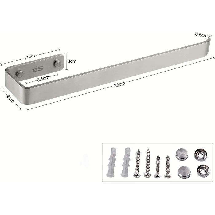 Рушникосушка JS, рушникосушка з матової нержавіючої сталі для настінного кріплення та кріплення до шафи для ванної кімнати та кухн