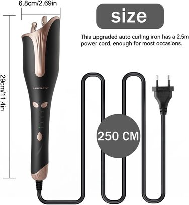 Інноваційна автоматична плойка для будь-якого віку Настінна плойка для завивки постільної білизни (Чорне золото)