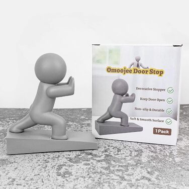 Симпатичний дверний обмежувач, декоративний обмежувач для дверей, захищає вашу підлогу (сірий, 1 упаковка) Сірий
