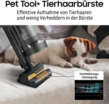 Акумуляторний пилосос Samsung Jet 95 Akku PetPRO, 210 Вт, вкл. запасний акумулятор, автономну зарядну станцію Z-Station та інші ак