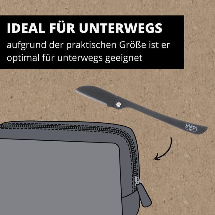 Чоловіча бритва для волосся та бороди PARSA, набір з 2 складних бритв із японської нержавіючої сталі, бритва для підстригання бороди перукарський ніж