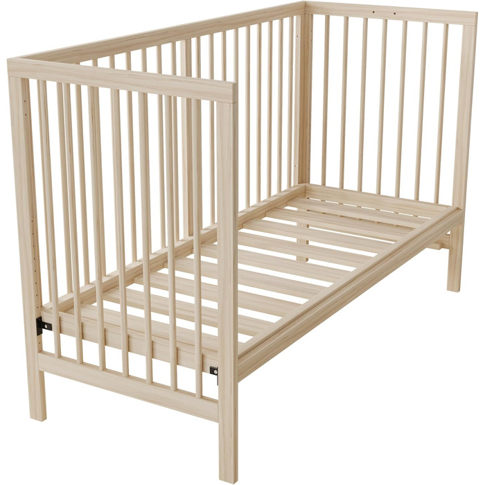 Дерев&39яне дитяче ліжко, багатофункціональне дитяче ліжко, що трансформується в бічне ліжко/підставку для малярної дошки/стіл, регульована висота, без матраца, 140x60x90 см