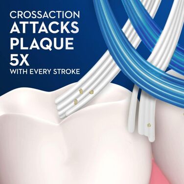 М'які зубні щітки Oral-B CrossAction All-In-One, глибоке видалення зубного каменю, 6 шт. білий, синій 6 шт. (1 упаковка)