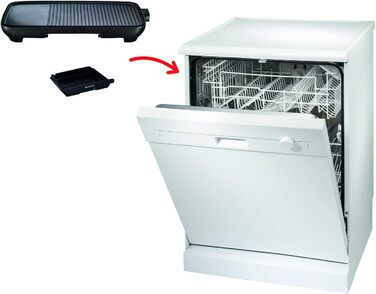 Настільний гриль Tefal Malaga TG3918 Електричний гриль Регульований термостат Сковорода з антипригарним покриттям, гриль 2/3, теппаньякі 1/3 Знімний кабель Тарілка піддон для крапель можна мити в посудомийній машині 2000 Вт