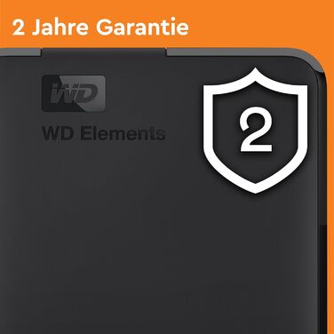 Портативний зовнішній жорсткий диск WD Elements на 3 ТБ (мобільний накопичувач, інтерфейс USB 3.0, plug-and-play, відформатований для Windows) чорний