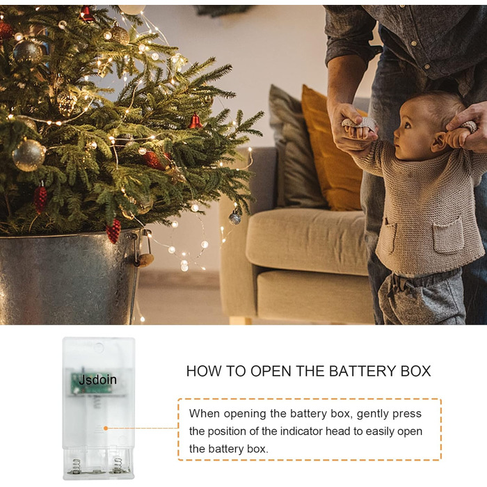 Казкові вогні дроту, 5м 50LEDs казкові вогні на батарейках, маленькі криті казкові вогні на Різдво, спальня, вечірка, весілля, при