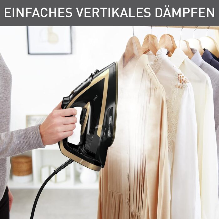 Парова праска 3000 Вт 280 г/хв. Паровий удар 0-50 г/хв. змінна подача пари Вертикальна подача пари Підошва Durilium AirGlide Autoc