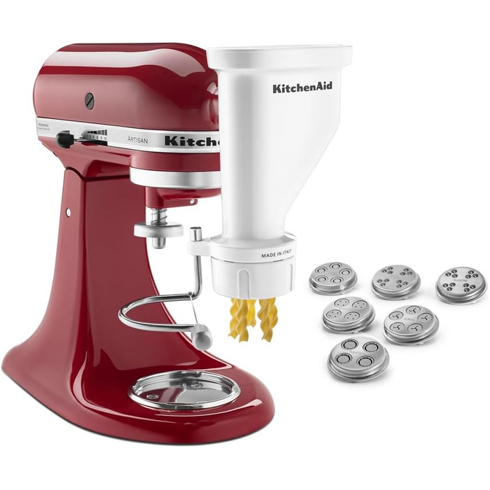 Насадка для преса для пасти KitchenAid KSMPEXTA, нержавіюча сталь, білий/пишний сад