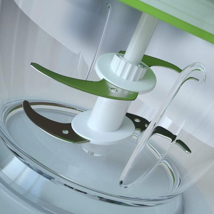 Компактний мультиподрібнювач 6-в-1 Ємність 360 мл і 1000 мл Нарізає, змішує, подрібнює, натирає, збиває та перемішує 300 Вт 2 пластикові контейнери з кришкою 300 Вт