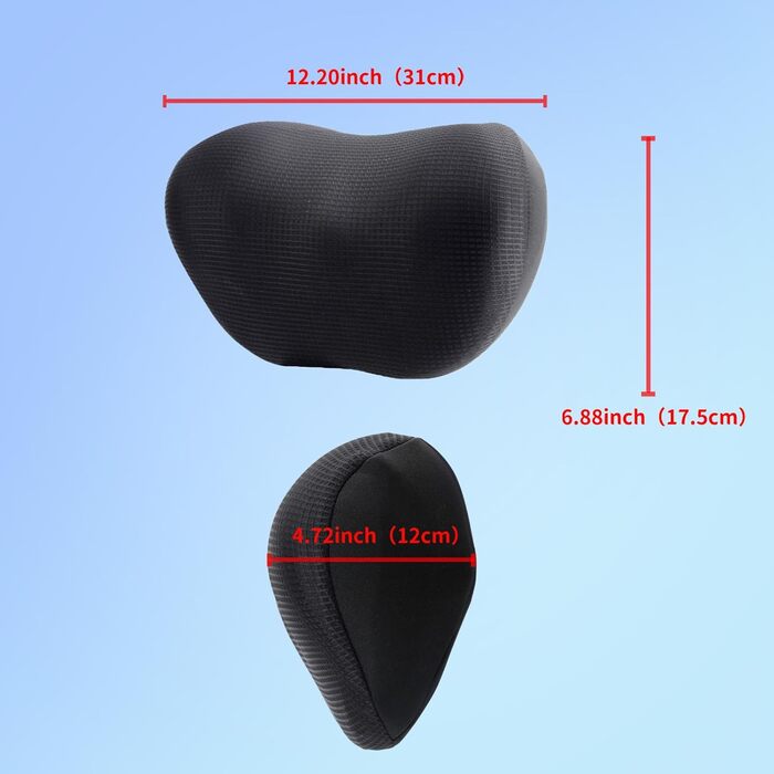 Подушка для підголівника автомобіля, зручна подушка для підголівника для автомобілів, 100 піна з ефектом пам&39яті, подушка для шиї автомобіля для керування автомобілем, універсальна посадка, дорожня подушка для знеболення під час керування автомобілем, 2