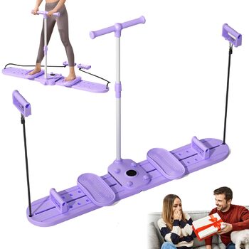Дошка для пілатесу-реформера для домашнього використання, тренажер для м&39язів тазового дна, лижний тренажер, знімні ручки для віджимань, фітнес-дошка, тренажер для тренування м&39язів тазового дна для жінок, силові тренування та корекція фігури