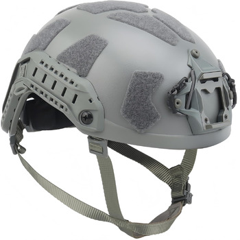 Тактичний стрілецький шолом SF SUPER High Cut Tactical Fast Helmet сірого кольору