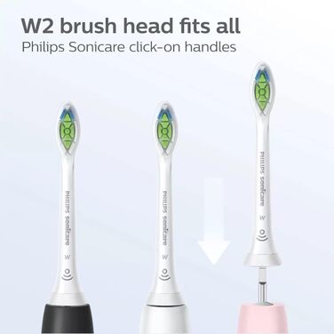 Насадка для зубної щітки Philips Sonicare W2 Optimal White Standard HX6065/10 5 упаковок, стандартний розмір, кріплення Click, сполучення BrushSync ука (5 упаковок)