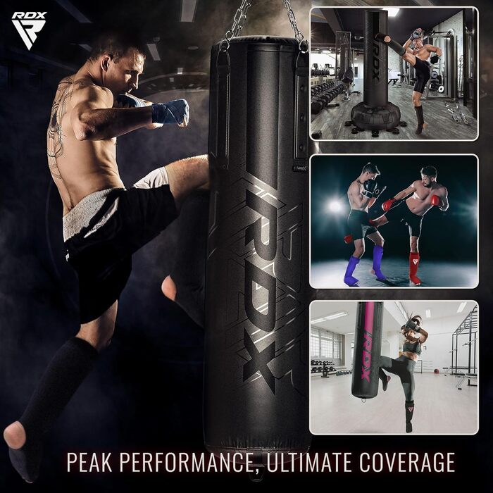Щитки для гомілок RDX для кікбоксингу, муай-тай та ММА, Захист гомілок, М&39які щитки для спарингу, Захист ніг для чоловіків та жінок, Спорядження для кікбоксингу, Розмір M, Повністю чорний
