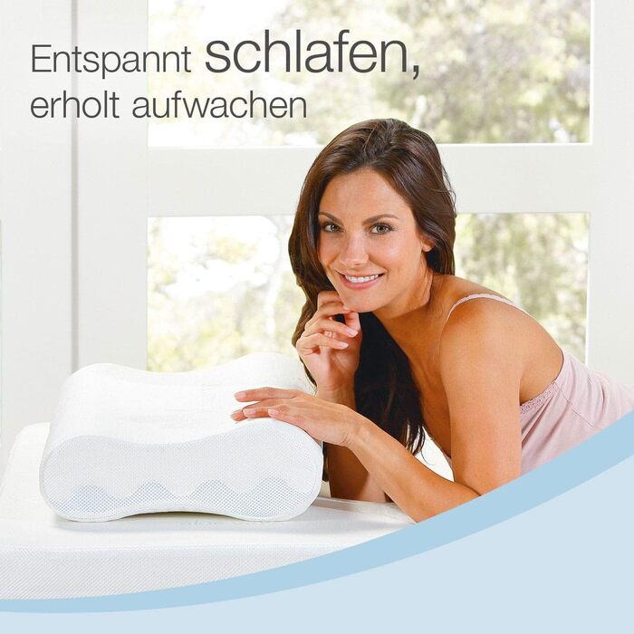 Подушка для шиї ELONEO, регульована жорсткість, регулювання висоти в 4 напрямках, тканина-спейсер 3D, подушка з піни з ефектом пам&39яті, включаючи клімат-чохол з алое вера, 60 x 35 см, в&39язкопружна піна