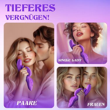 Вібратор для жінок Glanvoo, стимулятор точки G та клітора, 7 режимів, фіолетовий