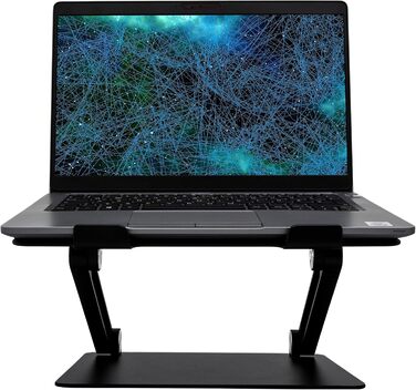 Підставка для ноутбука Konsol, складна, з регульованим кутом нахилу, легка та міцна з алюмінію, сумісна з ноутбуками до 17 дюймів (Золота)