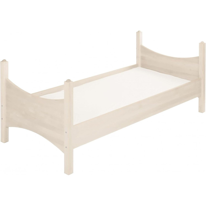 Дитяче ігрове ліжко-будиночок BioKinder дерев'яне ліжко з вежею і гіркою Ной з сертифікованого масиву сосни натурального білого ко