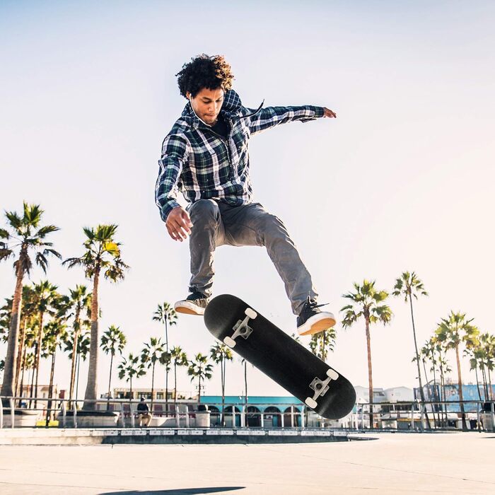 Канадський скейтборд Wake Up Canadian Maple Bottom Checkered Skateboard Black