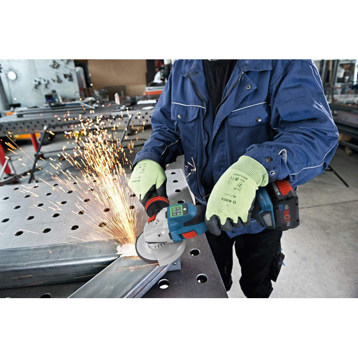 Кутова шліфувальна машина Bosch Professional 18 В System BITURBO GWS 18V-15 SC (вкл. монтажний фланець, захисний кожух, додаткова