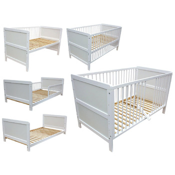 Дитяче ліжко Micoland Junior Bed Side Bed Baby Bed 3-в-1 White