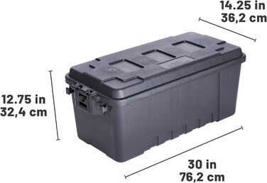 Спортивний багажник Plano - військовий контейнер для зберігання з кришкою, міцний, великий, для кемпінгу та армійського використання, ідеально підходить для полювання, пейнтболу, страйкболу або домашнього використання, різні кольори, середній, чорний