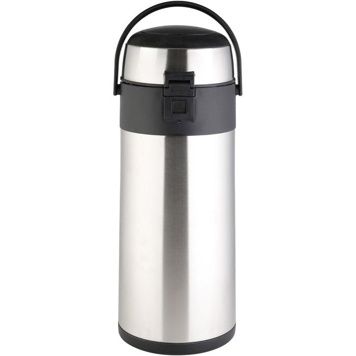 Аеропот Axentia сріблястого кольору, помповий горщик з нержавіючої сталі, об&39єм приблизно 5 л, 19 x 19 x 45 см, одинарний