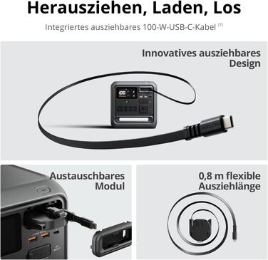 Портативна зарядна станція DJI Power 1000 Mini, LFP-акумулятор 1008 Втгод, чорна
