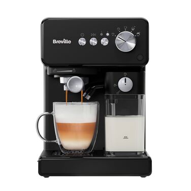 Кавомашина Breville Prima Latte One-Touch Автоматичний капучинатор Для капучино, лате та інших напоїв Італійський насос 15 бар Чорна VCF183 шт. Prima Latte One-Touch Negra