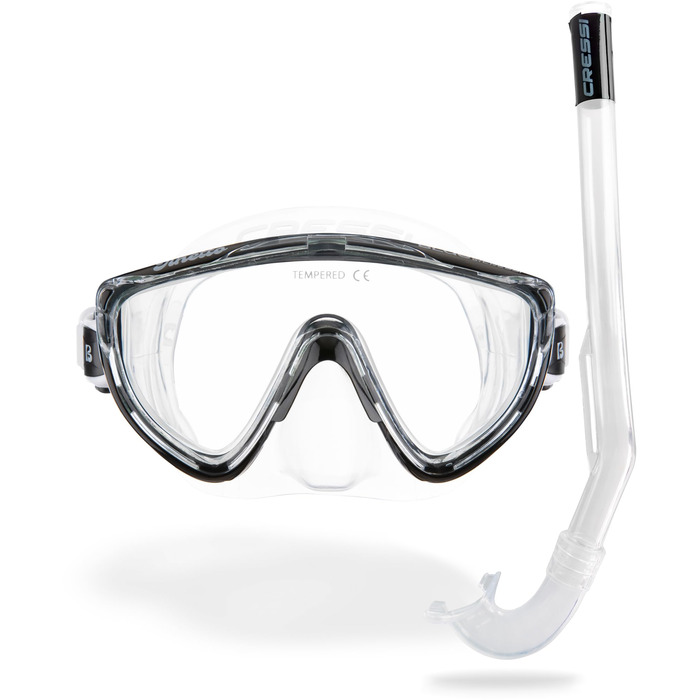 Комбо Cressi Tinetto Mini Island, один розмір, прозорий/чорний