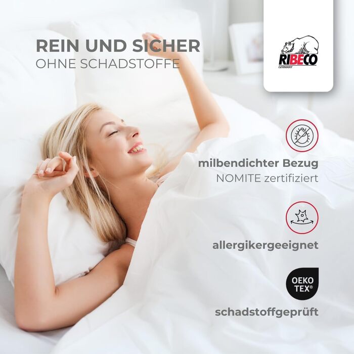 Пухова подушка Johanna, біла, 40x80 см, з оптимальною підтримкою голови та шиї, виготовлена з пір&39я та пуху і м&39якої бавовни, зроблена в Німеччині