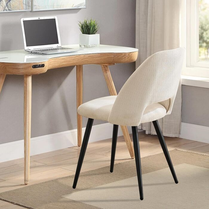 Обідні стільці, комплект з 4 шт. , стільці для їдальні, кухонні стільці, обідні стільці для вітальні з вирізаною спинкою, смугасте оксамитове крісло, м&39які стільці для їдальні, кухні, різні кольори, комплект з 4 шт.