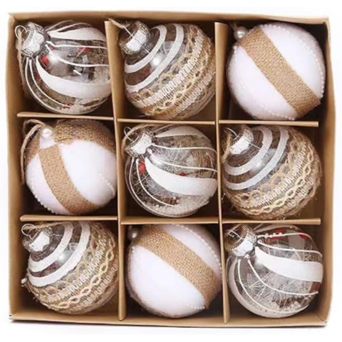 Набір з 9 елегантних різдвяних кульок FlYHIGH