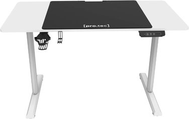 Письмовий стіл з регульованою висотою Pomona 110 x 60 см Електричний комп&39ютерний стіл на колесах Стоячий робочий стіл висотою від 72 до 117 см Функція пам&39яті Білий Білий 110 x 60 см