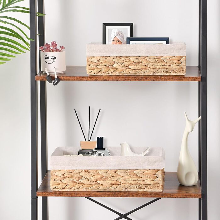 Плетений кошик для зберігання OUTBROS, кошик-органайзер для полиць, кошики для зберігання туалетного паперу, декоративна коробка з підкладкою, 2 шт., водяний гіацинт