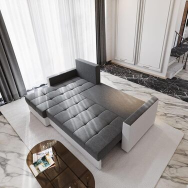 Кутовий диван Masseno KOS PIK з функцією сну, L-подібна форма, диван з відділенням для зберігання речей, диван для вітальні, кушетка, диван-ліжко, комплект диванів - синій, Kronos 09