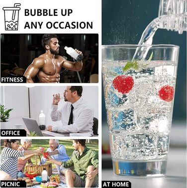 Пляшки для виробництва газованої води Mycket, 2 пляшки для карбонізації по 1 л, газовані пляшки без BPA, багаторазові пляшки для газованої води PET, змінні пляшки для машини для газованої води, чорнийбілий 2 шт.